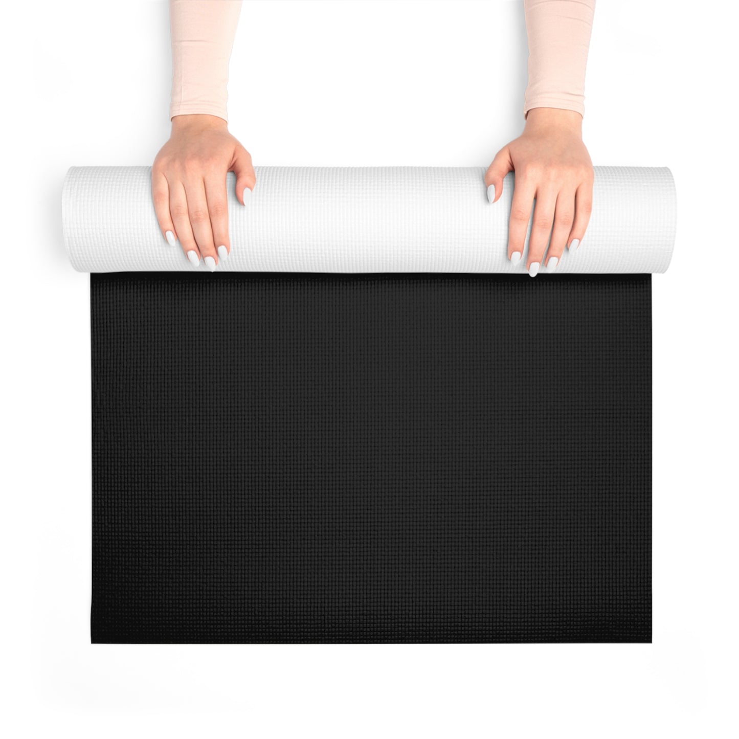 Chakra Heart Meditation Foam Yoga Mat — Colorful Rainbow Lotus Pose Design