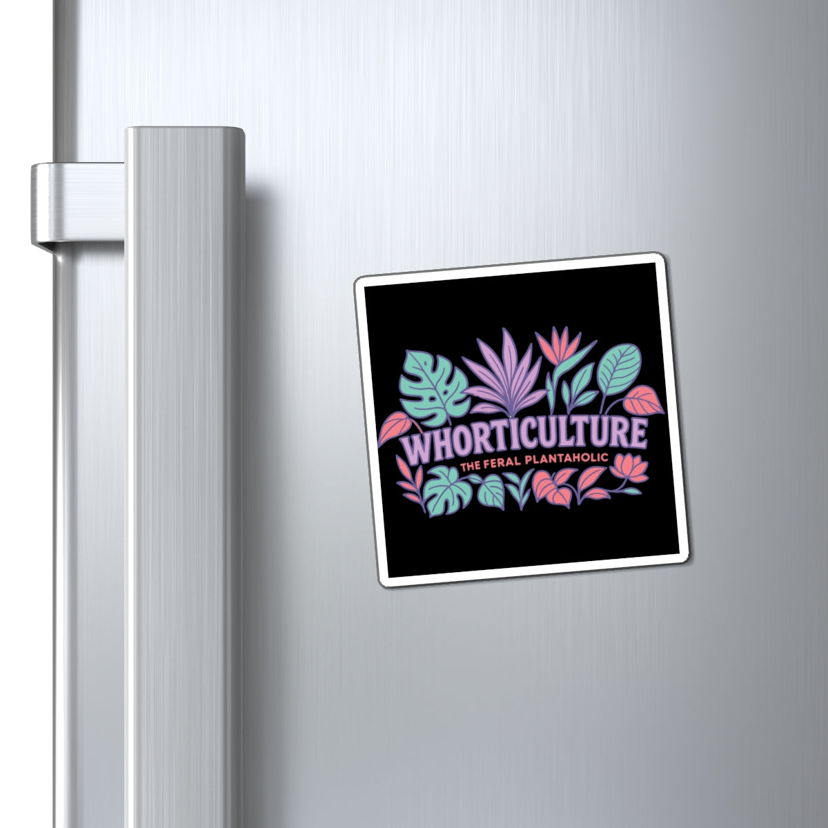 Feral Plantaholic Magnets, Whorticulture Refrigerator Decor, Botanical Kitchen Accessories, Plant Lover Gift, Gardening Enthusiast