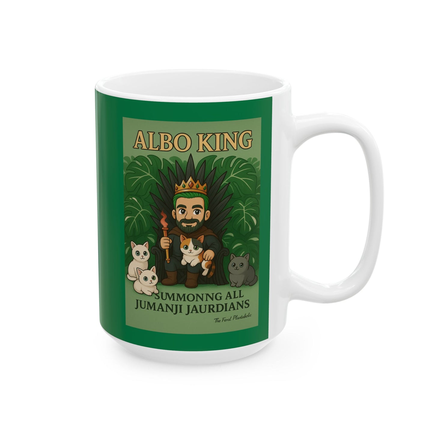 Ceramic Mug — Tropical Sloth Jungle Coffee Cup (11oz & 15oz)
