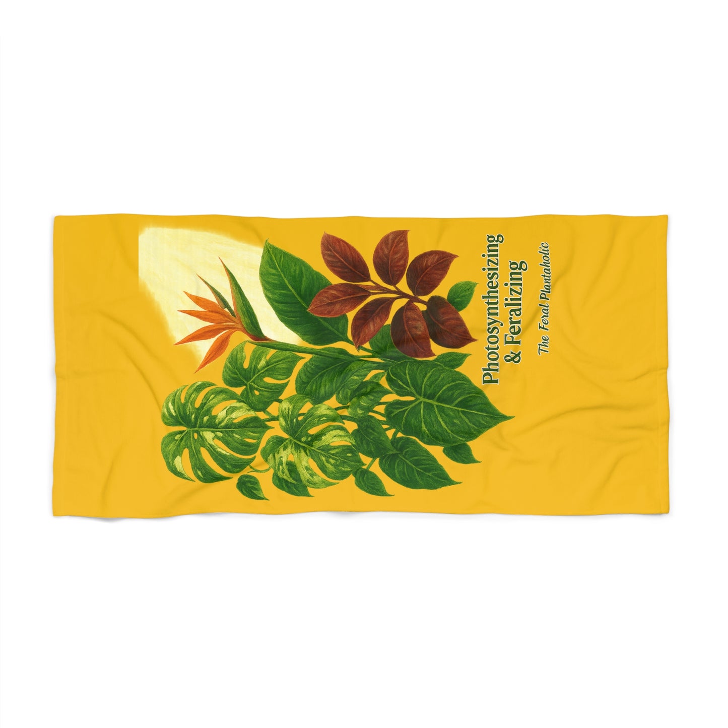 Tropical Botanical Beach Towel - Perfect for Summer Fun, Pool Parties, Vacation Vibes, Personalized Gift, Nature Lover's Accessory