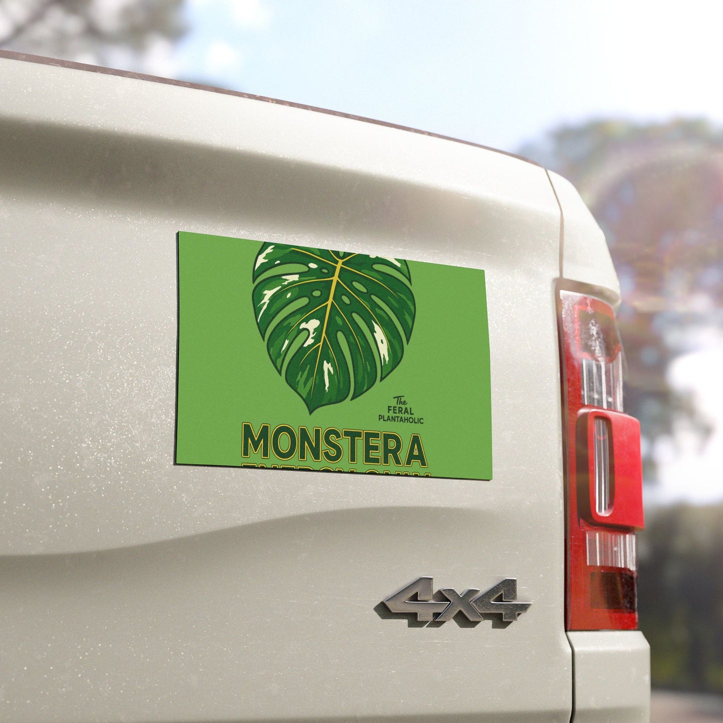Monstera Energy Only Car Magnet, Plant Lover Gift, Nature Décor, Eco-Friendly Car Accessory, Boho Car Decor, Greenery Enthusiast