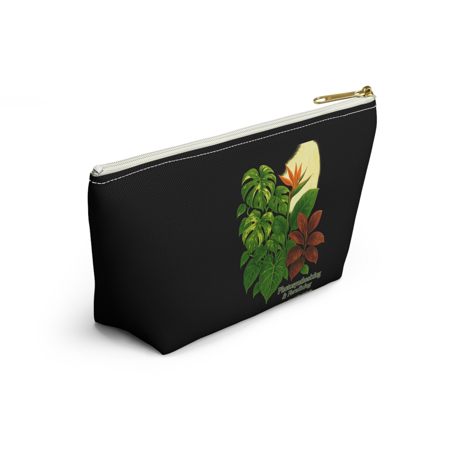 Eco-Friendly Botanical Accessory Pouch, Plant Lover Gift, Makeup Bag, Travel Organizer, Greenery Design