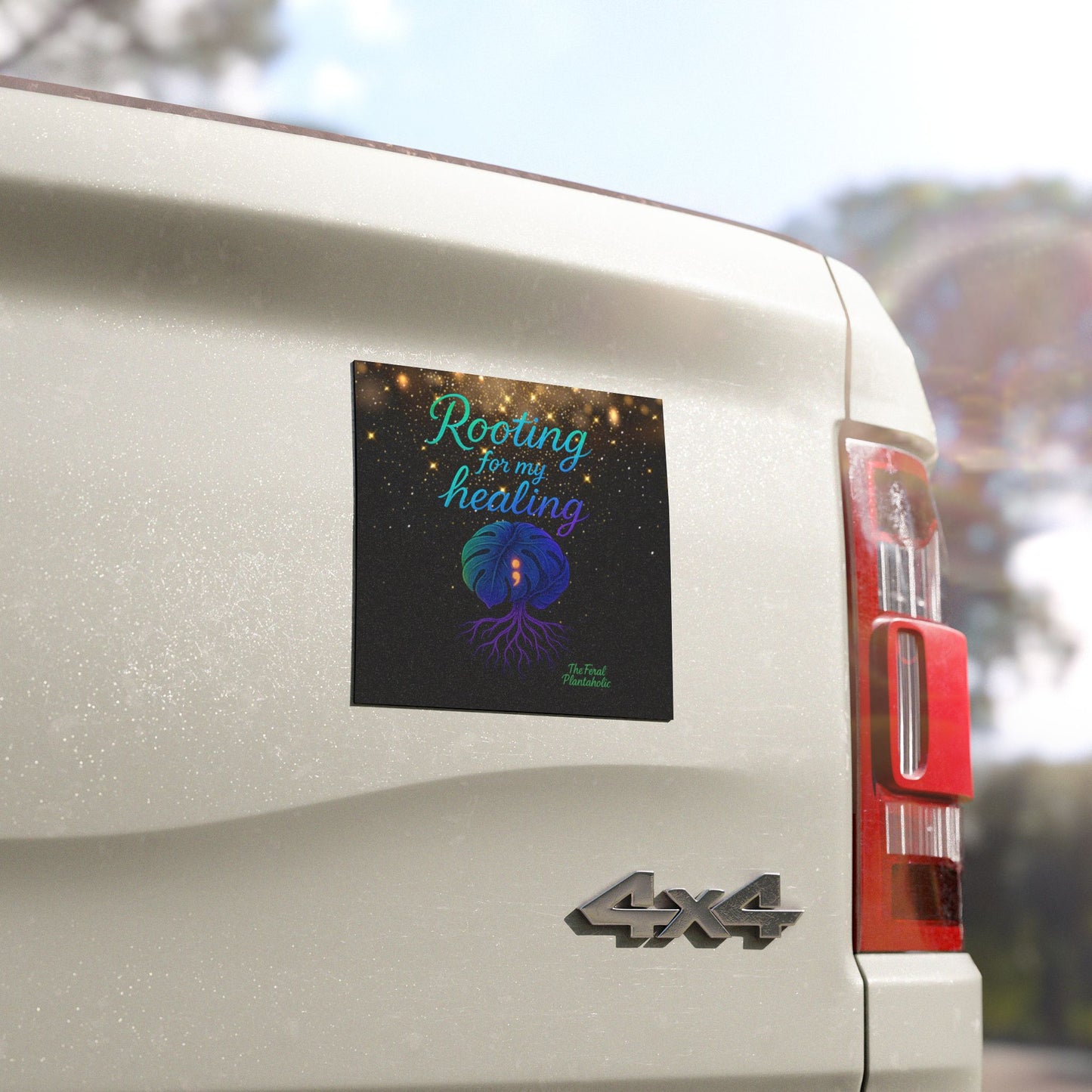 Healing Car Magnet - Rooting for My Healing, Plant Lover Gift, Home Decor, Eco-Friendly Magnet, Inspirational Wall Art