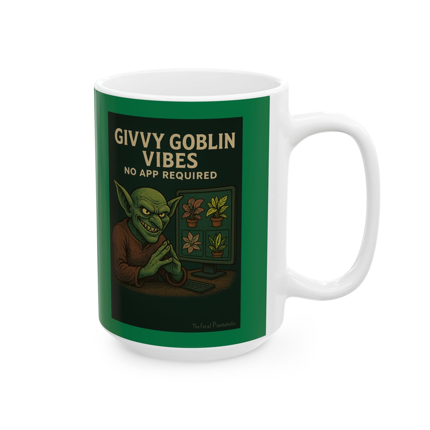 Whimsical Ceramic Mug, Fantasy Coffee Cup, Goblin Theme, Gift for Gamers, Unique Home Decor, Ideal for Holidays