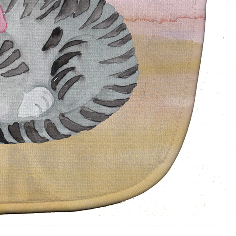 Sleeping Grey Cat Watercolor Baby Bib BB7353BIB