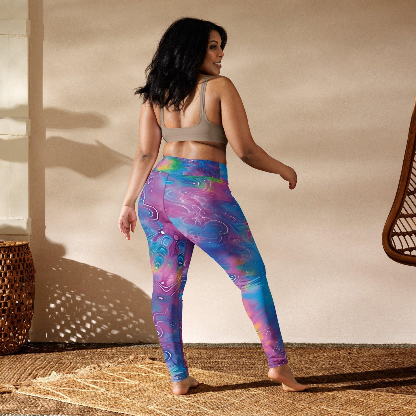 Vibrant Tie-Dye Yoga Leggings