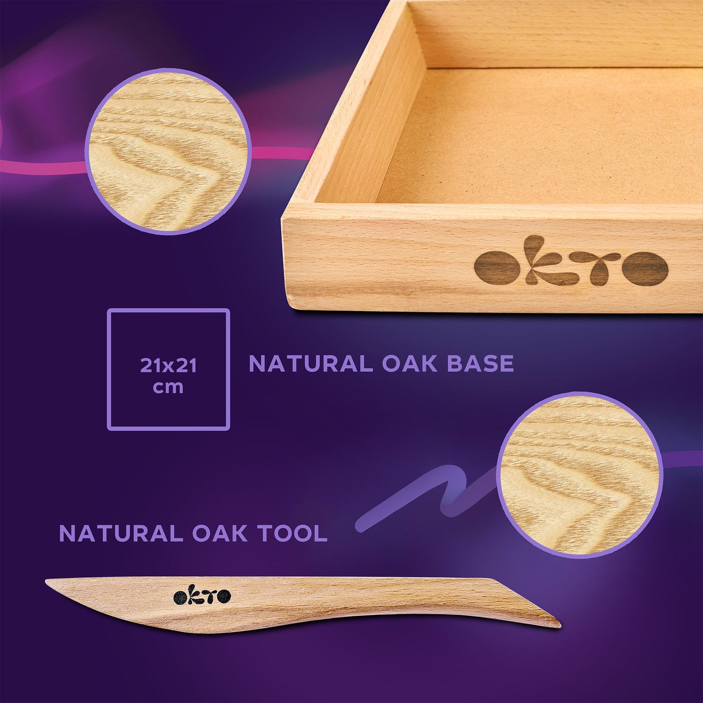 OKTO Sensory Art 3D Woodcraft “Inspiration” – Succulent Craft Kit