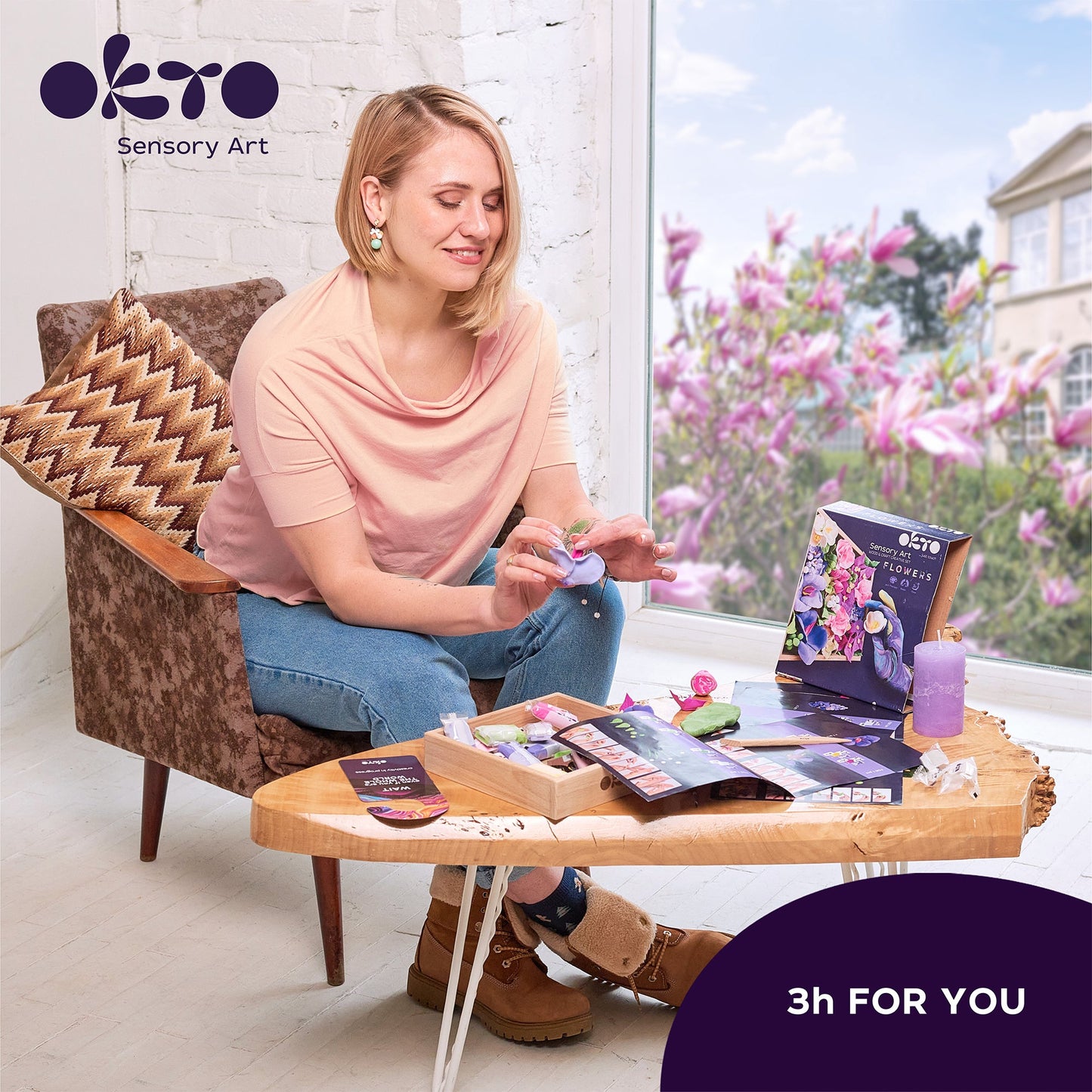 OKTO Sensory Art 3D Woodcraft “Inspiration” – Succulent Craft Kit