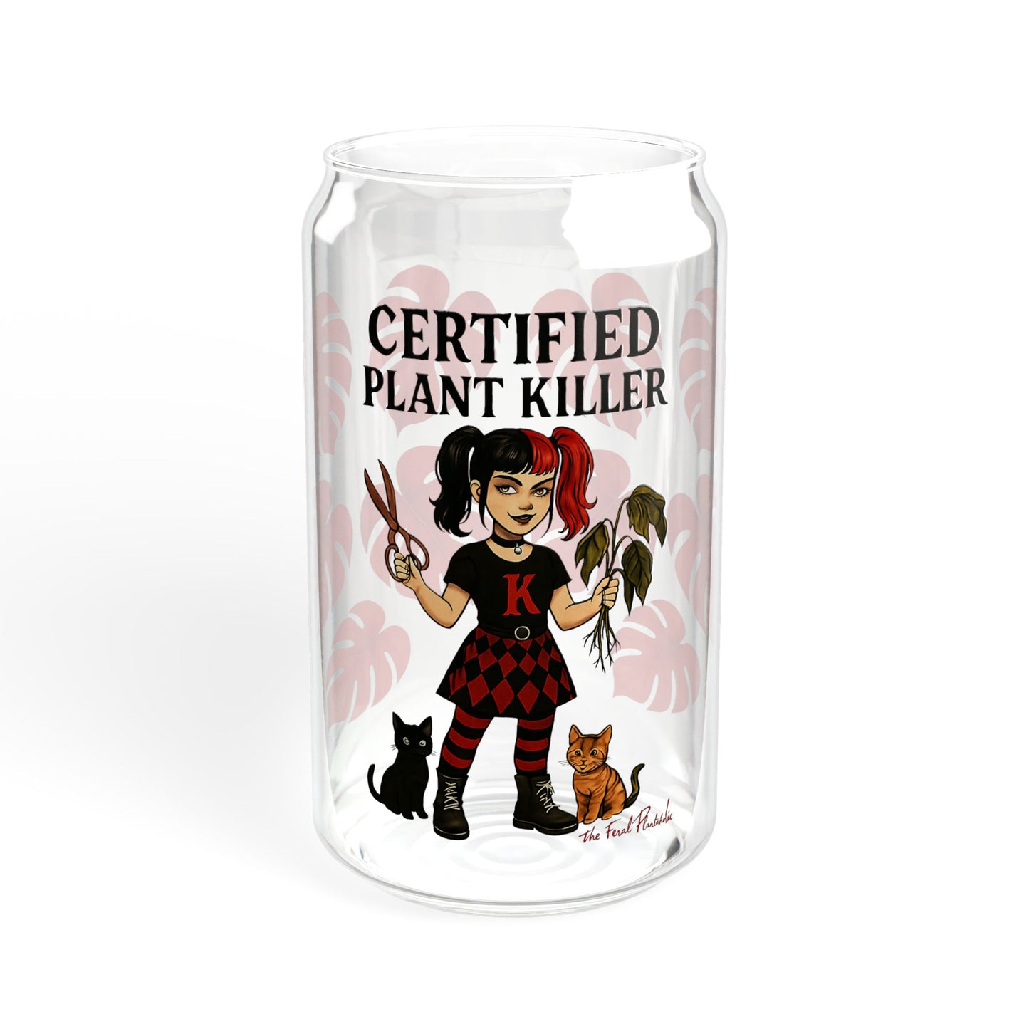 Certified Plant Killer Sipper Glass, 16oz - Fun Gift for Plant Lovers, Summer Vibes, Gardening Humor, Home Decor