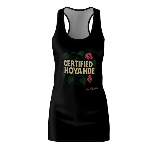 Certified Hoya Hoe Women's Racerback Dress - Floral Aesthetic, Casual Summer Wear, Gardening Gift, Trendy Beach Attire