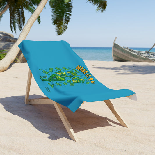 Vibrant Beach Towel - Make It Rain, Fun Pool Accessory, Summer Essentials, Tropical Vibe, Unique Gift for Beach Lovers, Vacation Prep