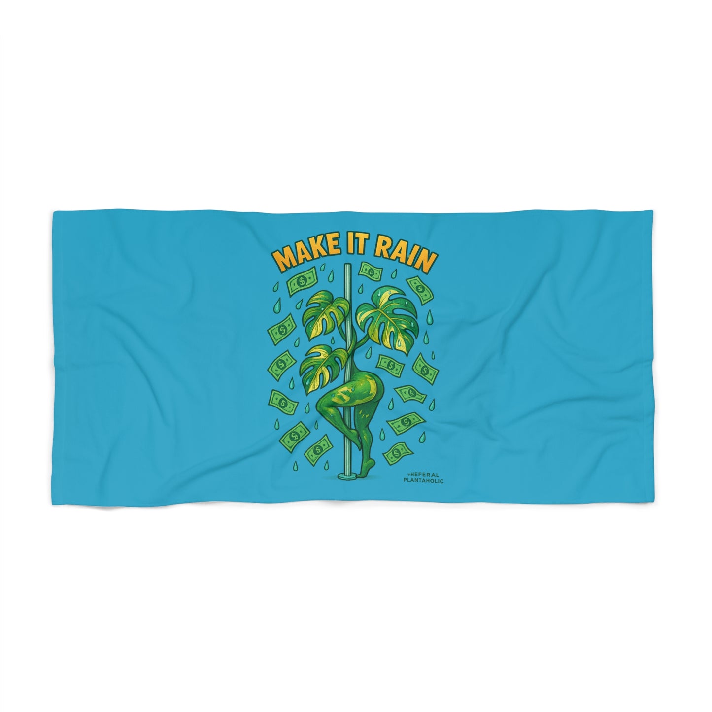 Vibrant Beach Towel - Make It Rain, Fun Pool Accessory, Summer Essentials, Tropical Vibe, Unique Gift for Beach Lovers, Vacation Prep