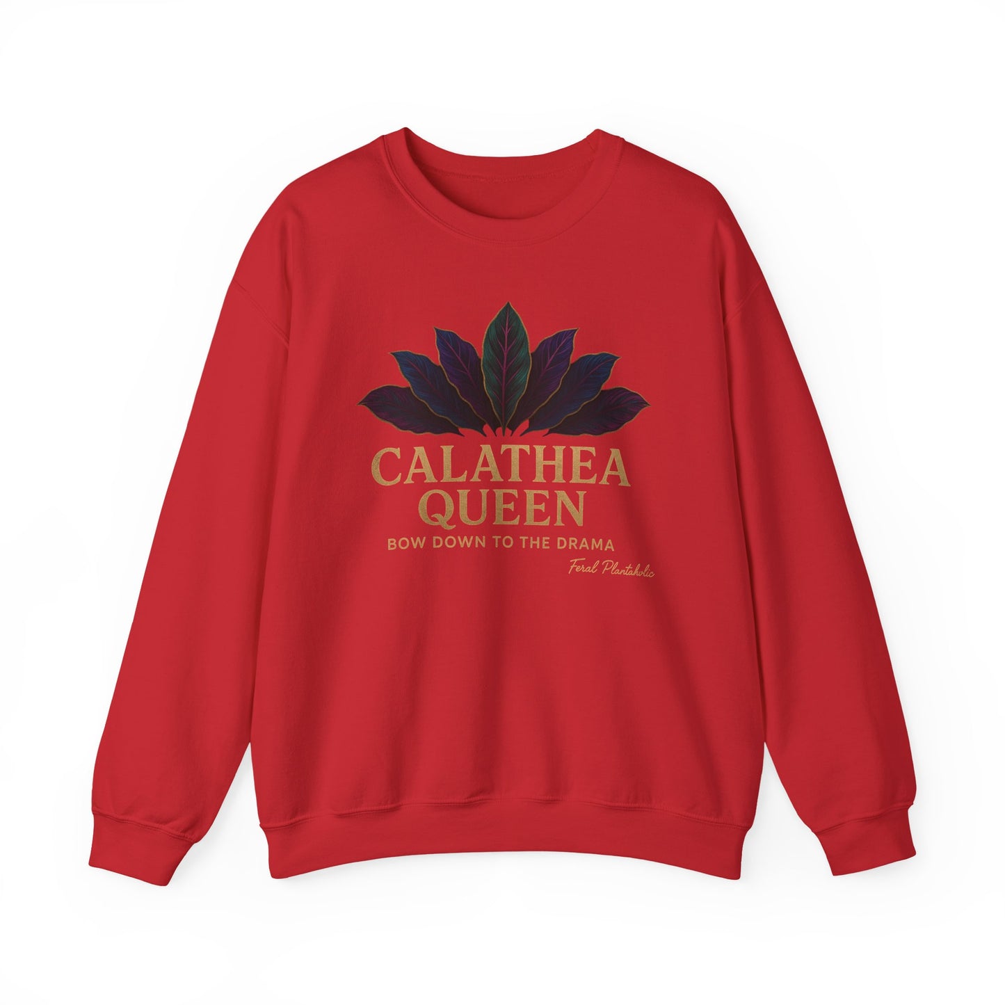 Calathea Queen Sweatshirt - Cozy Crewneck for Plant Lovers, Gift for Gardeners, Lounge Wear, Botanical Fashion, Nature Inspired Apparel