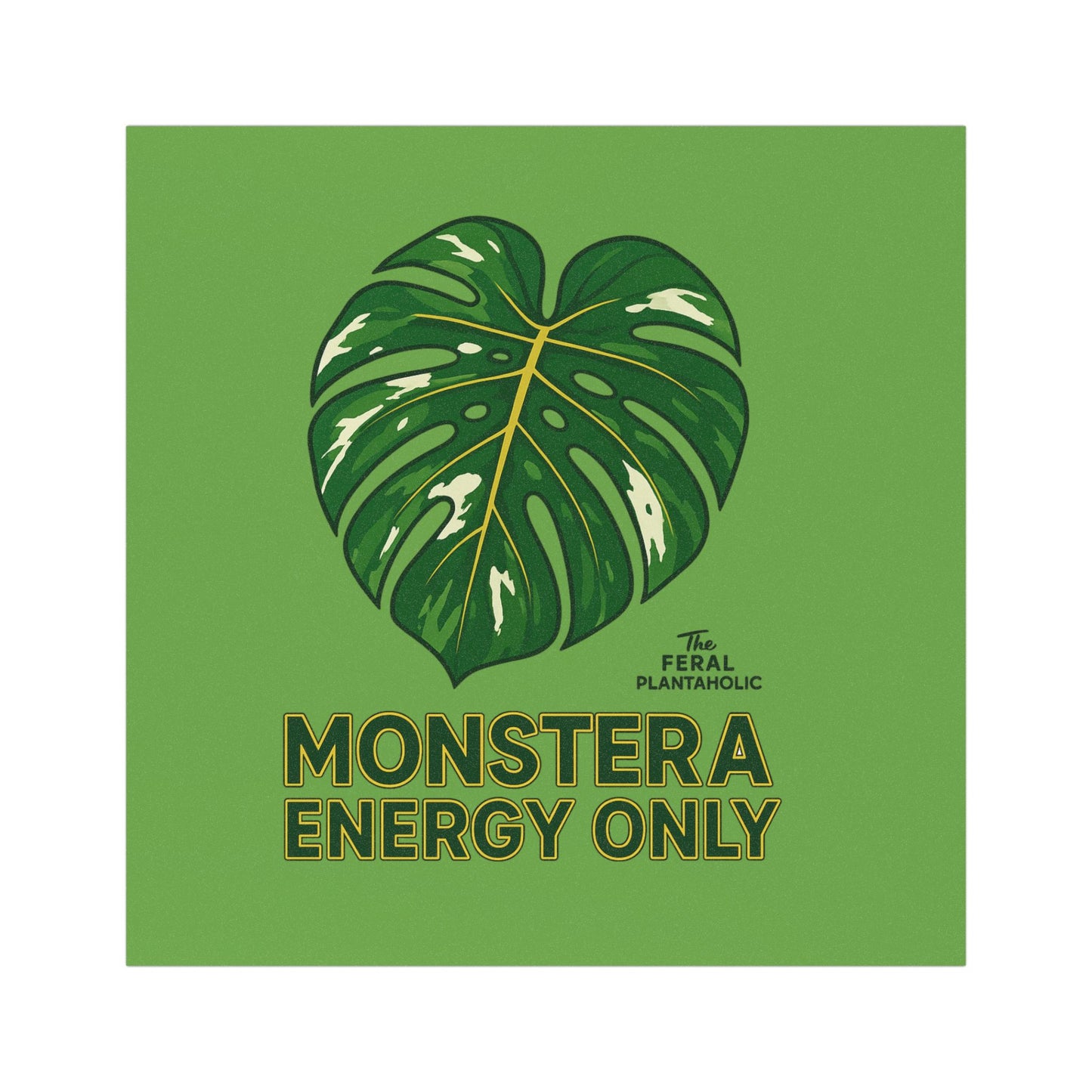 Monstera Energy Only Car Magnet, Plant Lover Gift, Nature Décor, Eco-Friendly Car Accessory, Boho Car Decor, Greenery Enthusiast