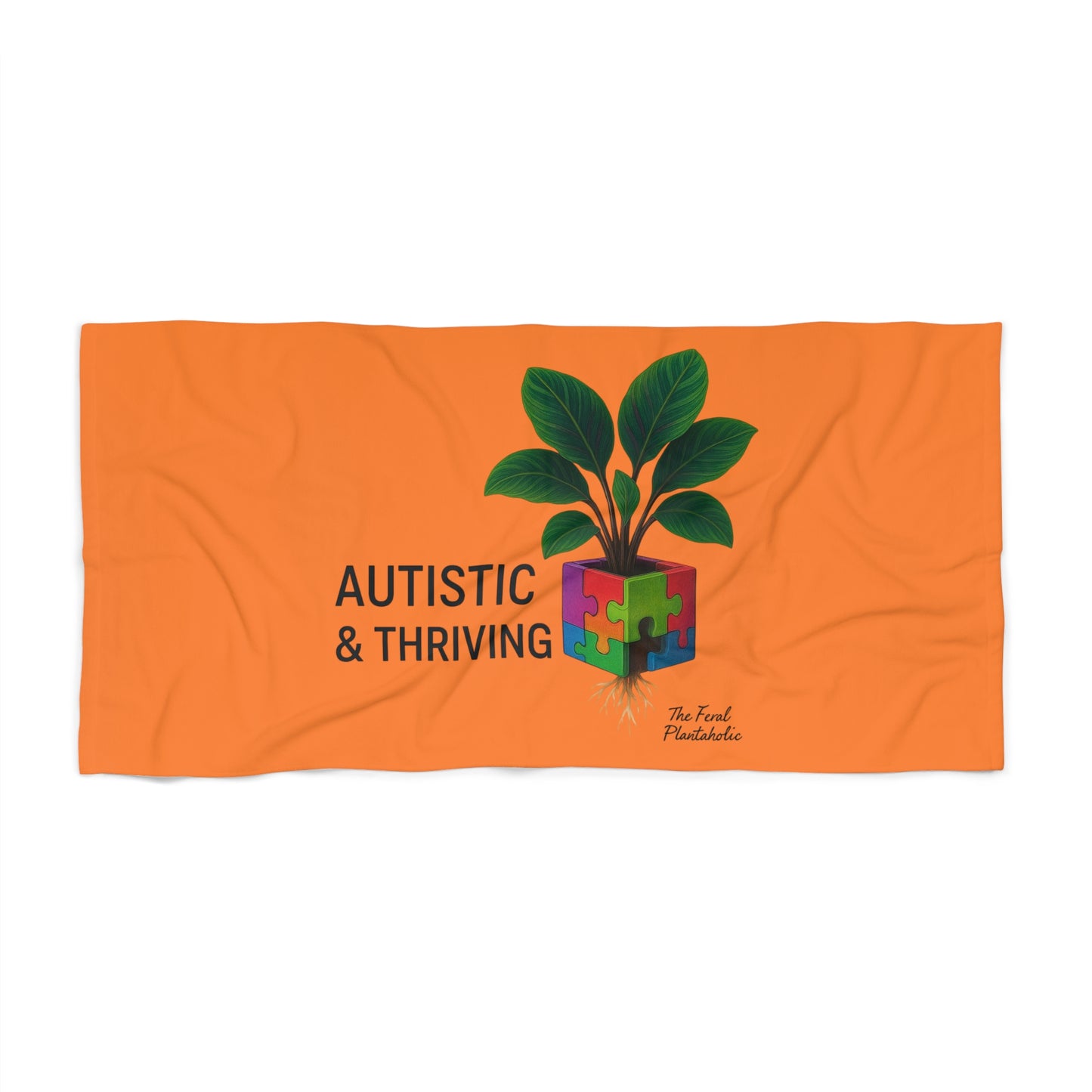 Autistic & Thriving Beach Towel | Vibrant Poolside Towel, Summer Gift, Autism Awareness, Beach Accessory, Relaxing Outdoors