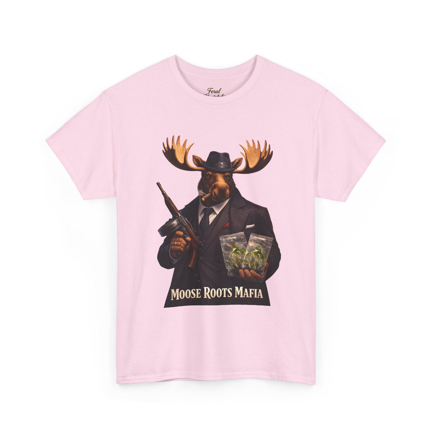 Moose Roots Mafia T-Shirt — Retro Moose Gang Artwork Tee