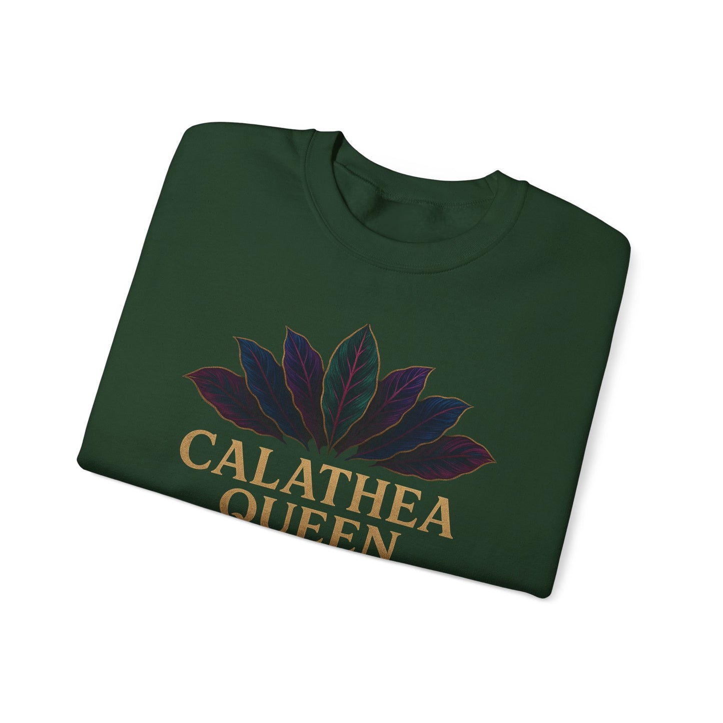 Calathea Queen Sweatshirt - Cozy Crewneck for Plant Lovers, Gift for Gardeners, Lounge Wear, Botanical Fashion, Nature Inspired Apparel