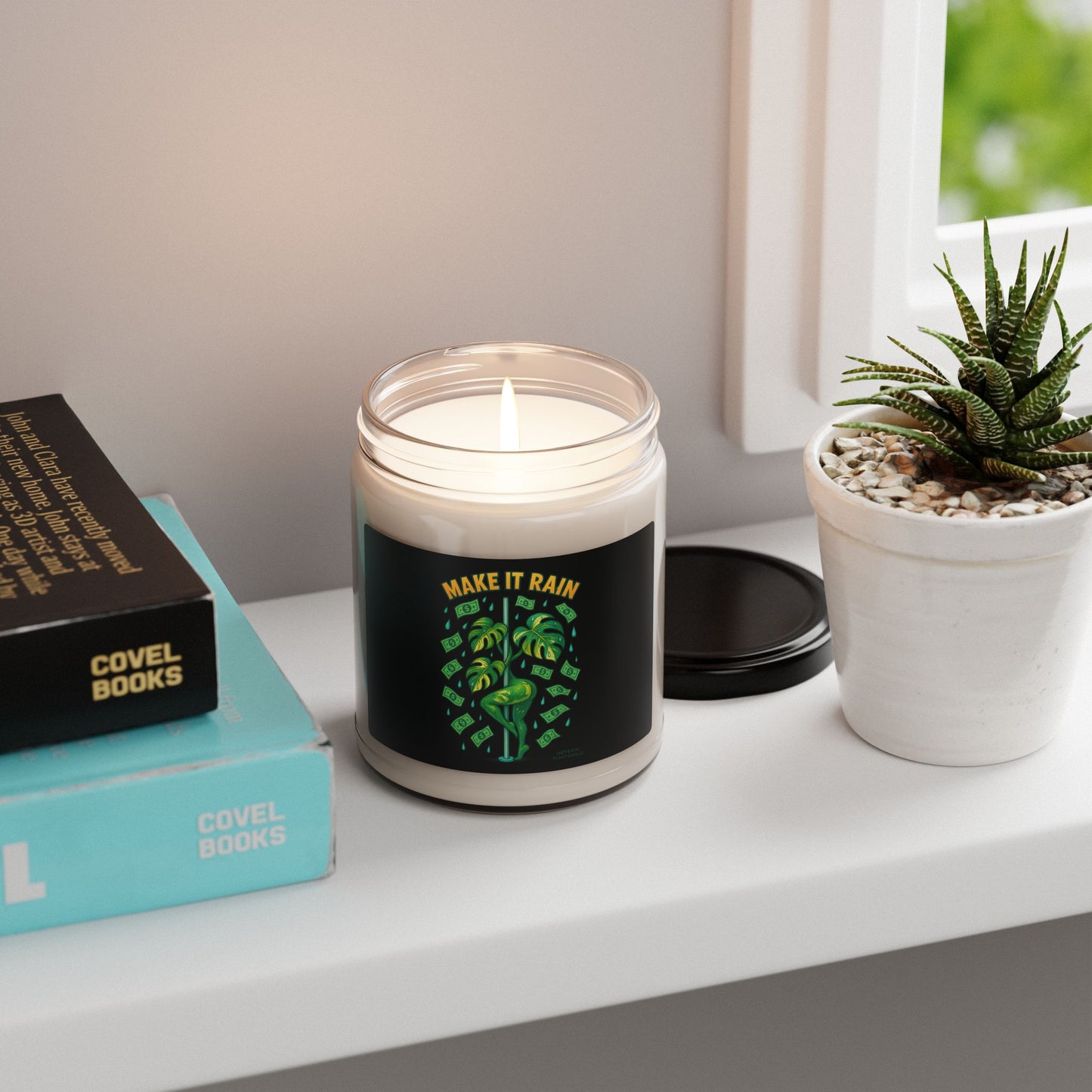 Make It Rain Scented Soy Candle, Relaxing Home Décor, Gift for Her, Self-Care Candle, Money-Themed Home Fragrance, Party Favor, [...]