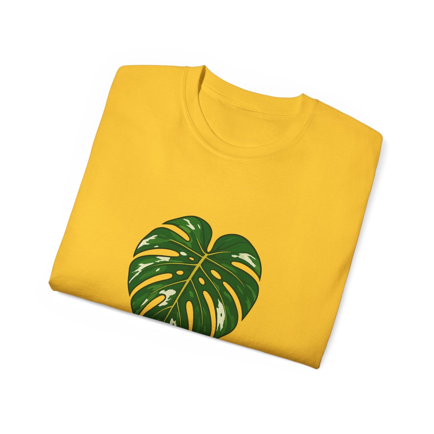 Monstera Energy Only Unisex Cotton Tee, Tropical Plant Tee, Nature Lover Shirt, Casual Summer Top, Eco-Friendly Gift, Botanical Graphic Tee