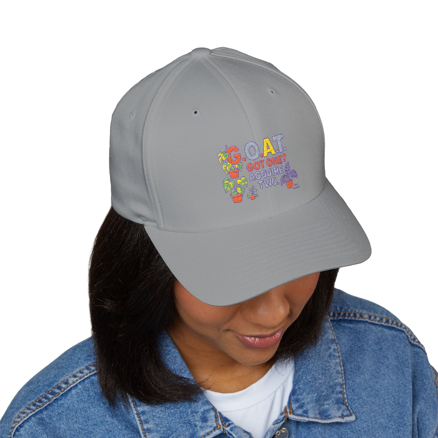 Embroidered Cap with Fun Design, Baseball Hat, G.O.A.T. Hat, Outdoor Gear, Gift for Sports Lovers, Adjustable Hat