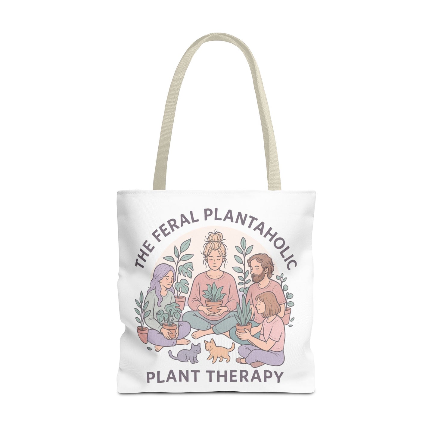 Feral Plantaholic Tote Bag, Plant Therapy Bag, Eco-Friendly Tote, Gifts for Gardeners, Plant Lover Accessories, Boho Style