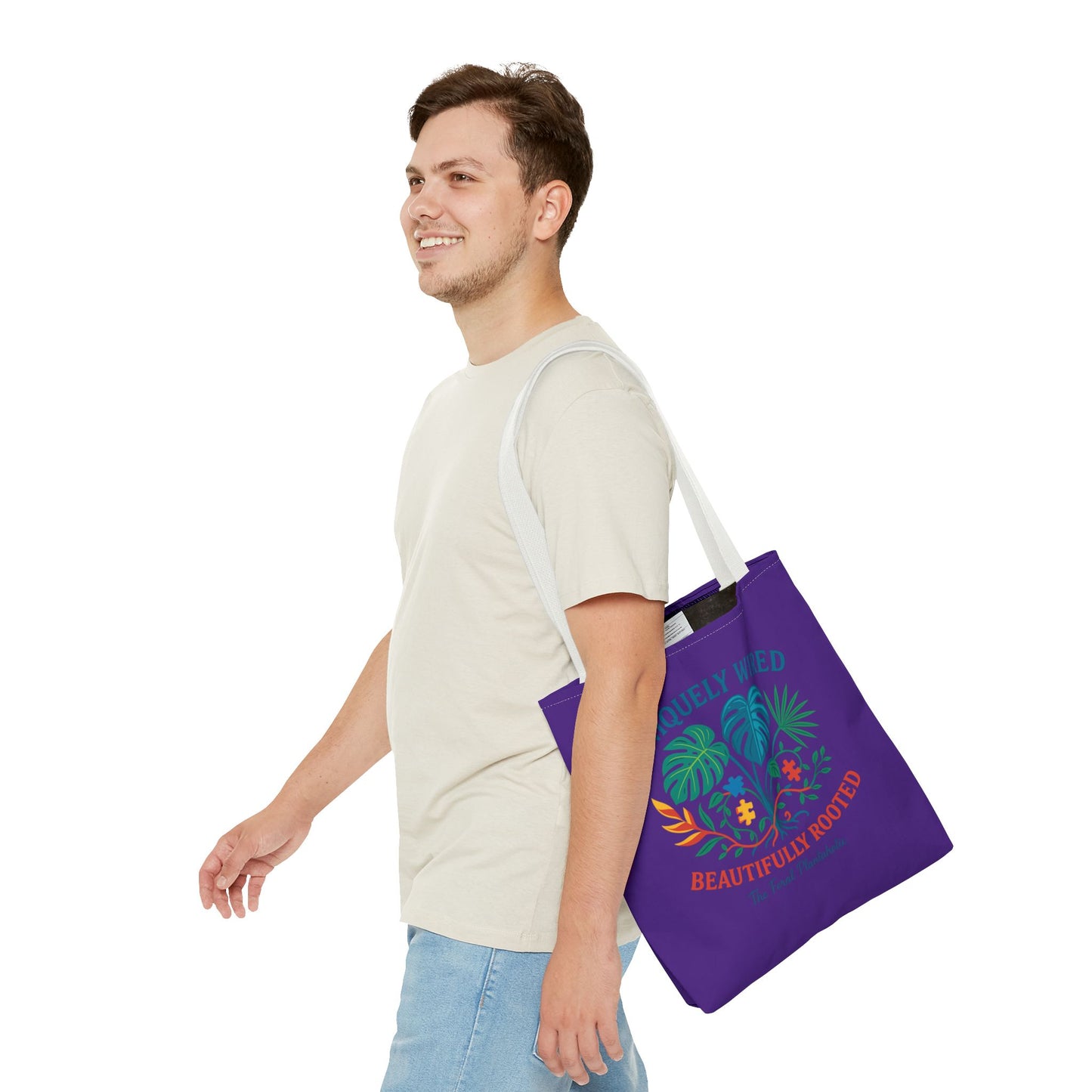 Vibrant Tropical Tote Bag - Uniquely Wired, Beautifully Rooted