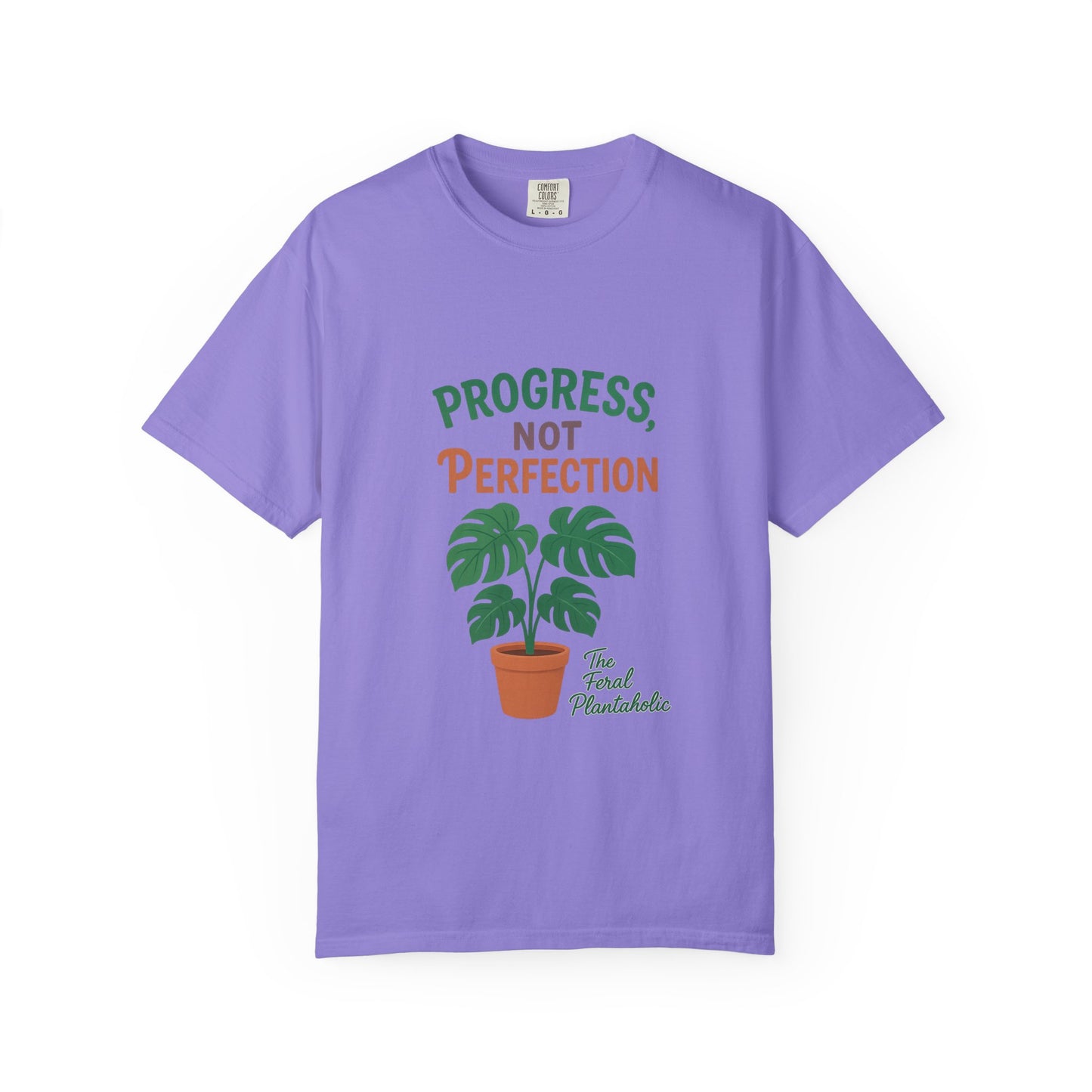 Progress Not Perfection Plant T-Shirt, Casual Unisex Tee, Gift for Plant Lovers, Eco-Friendly Fashion, Gardening Apparel, Relaxed Fit