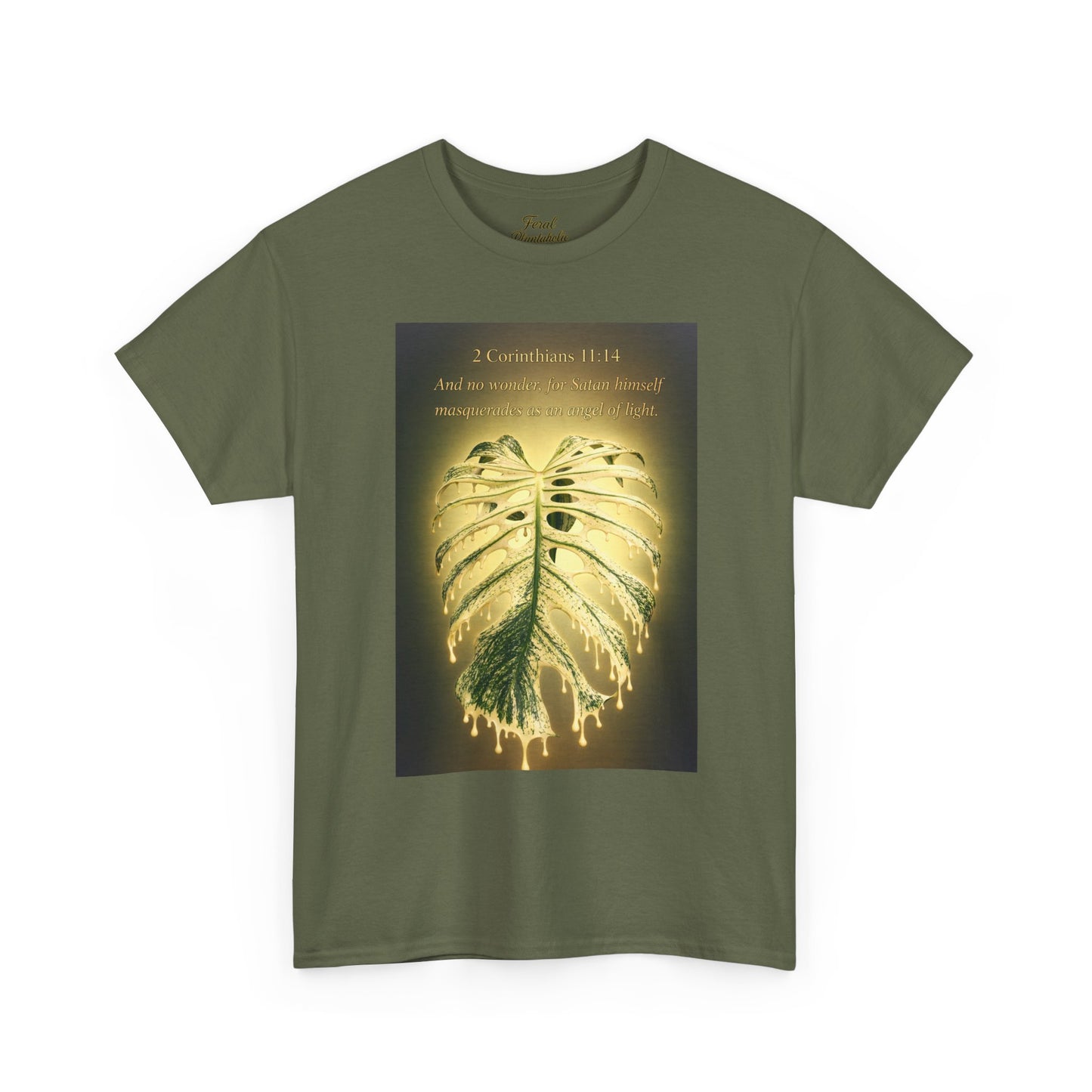 T-Shirt — Devil Monster Monstera Leaf Graphic Tee ("My Favourite Place")