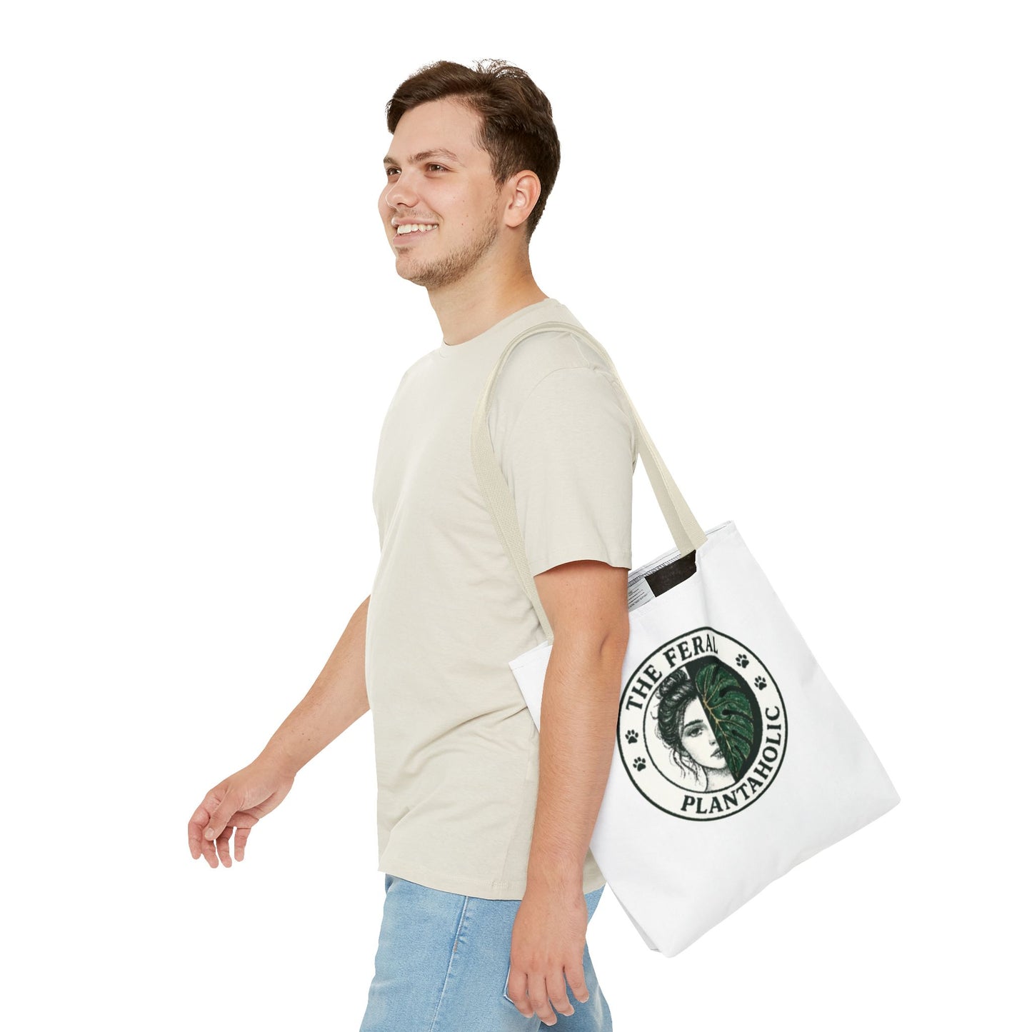 Feral Plantaholic Tote Bag | Eco-Friendly Grocery Bag, Gift for Plant Lovers, Boho Style, Greenery Accessories