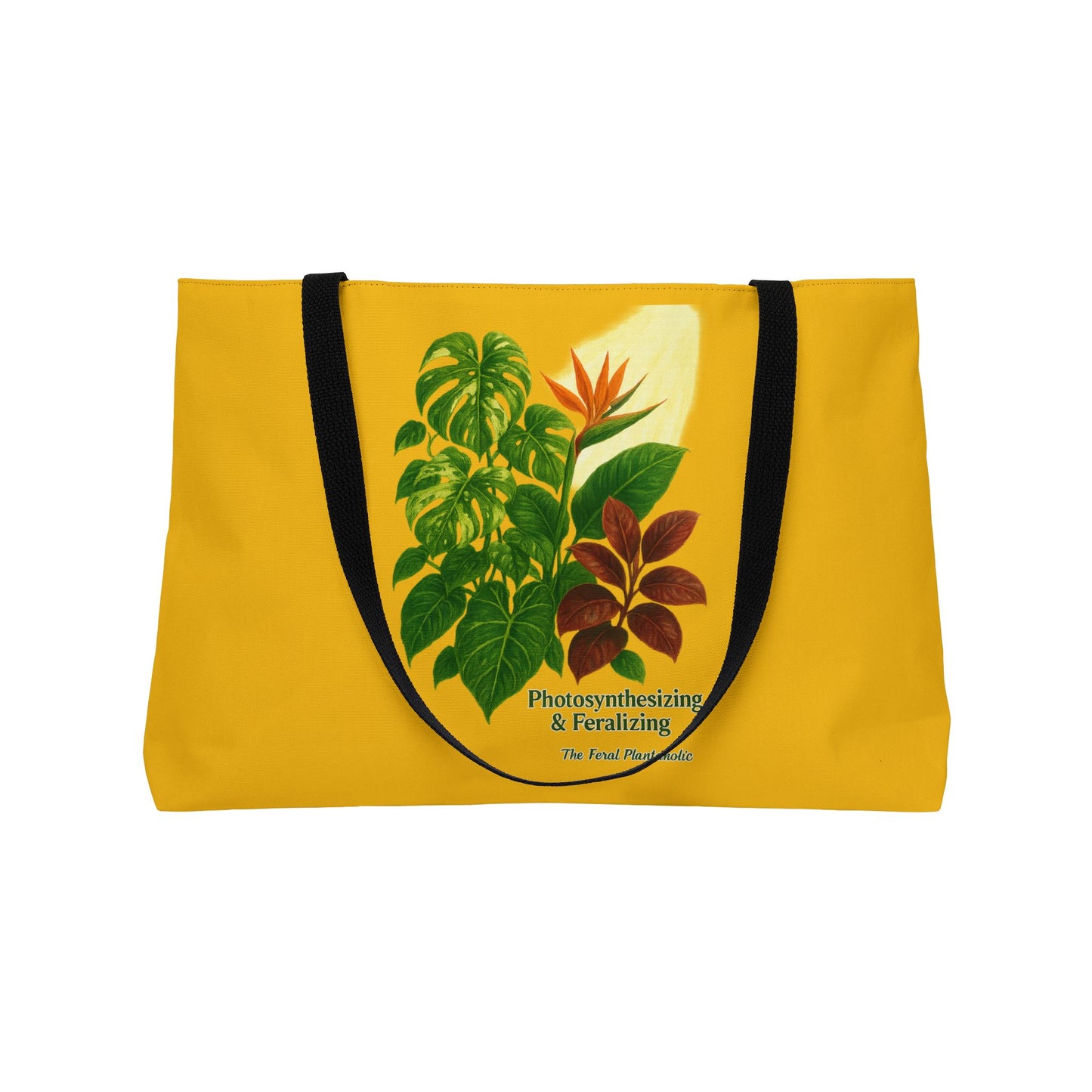 Botanical Weekender Tote Bag, Floral Travel Bag, Eco-Friendly Carryall, Beach Bag, Gift for Gardeners, Nature Lover's Tote