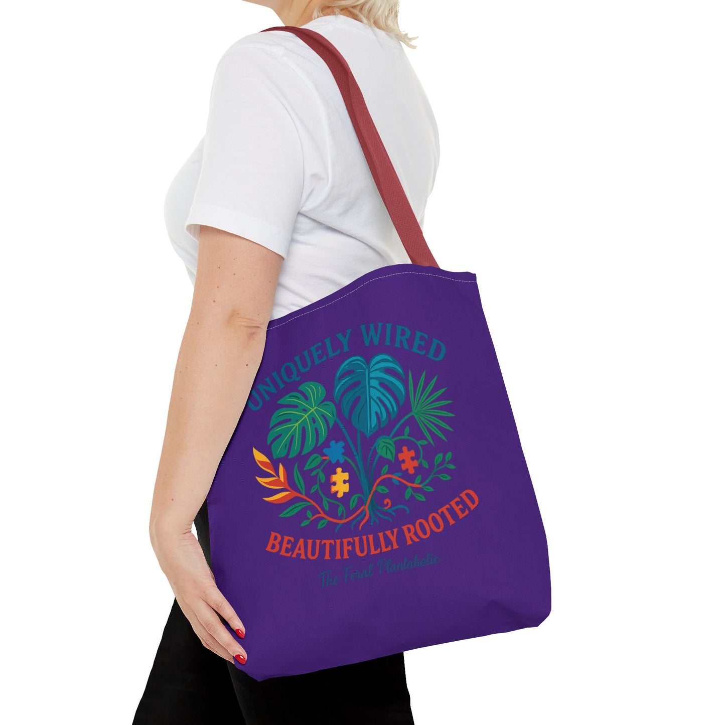Vibrant Tropical Tote Bag - Uniquely Wired, Beautifully Rooted