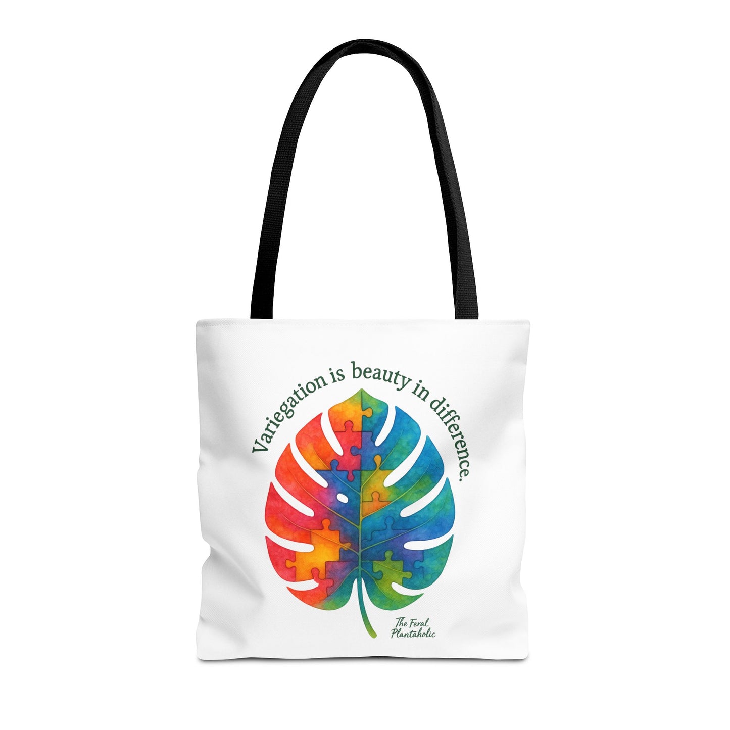 Colorful Monstera Leaf Tote Bag, Eco-Friendly Shopping Bag, Puzzle Aesthetic Purse, Nature Lover Gift, Art Tote for Every Occasion