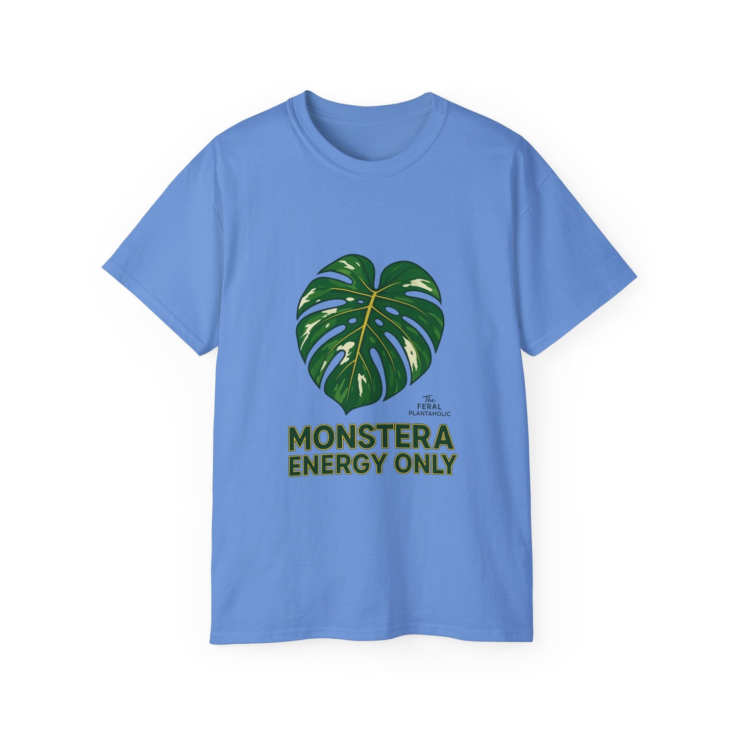 Monstera Energy Only Unisex Cotton Tee, Tropical Plant Tee, Nature Lover Shirt, Casual Summer Top, Eco-Friendly Gift, Botanical Graphic Tee