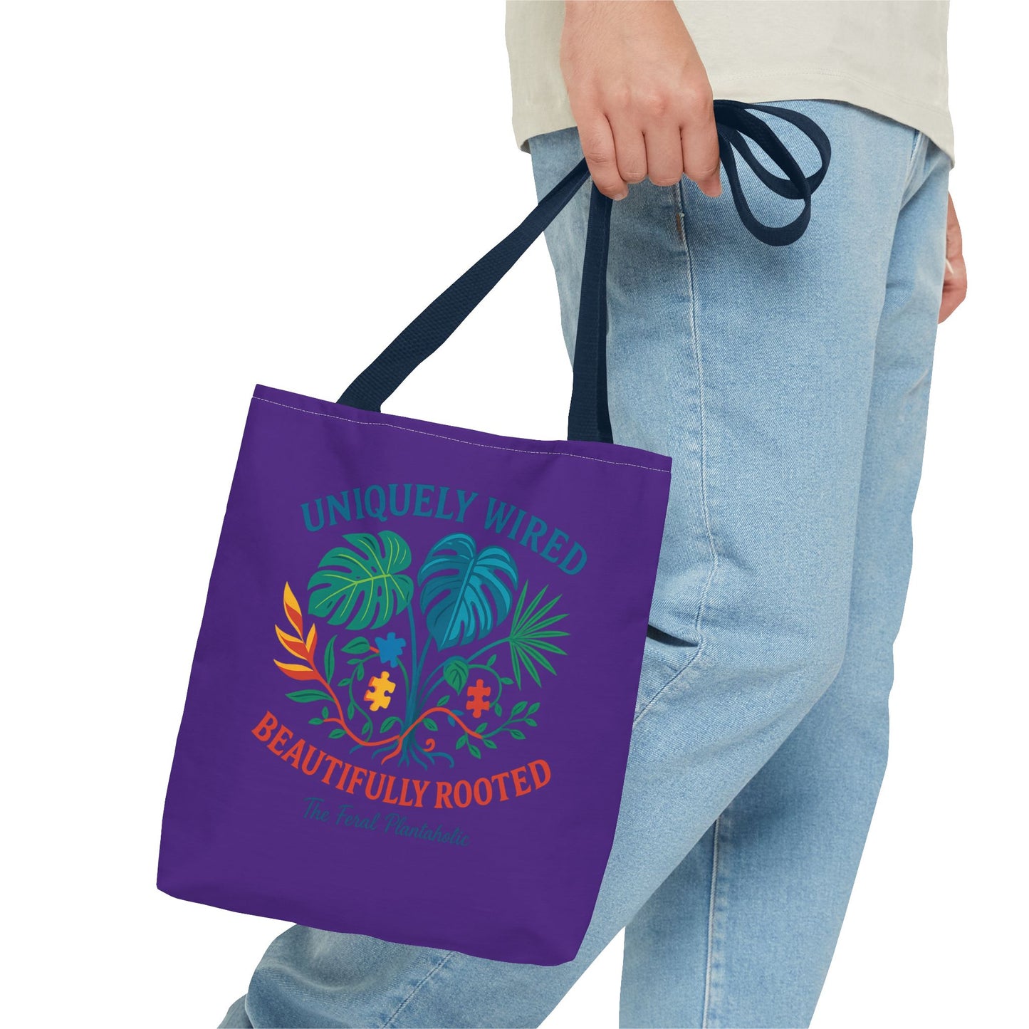 Vibrant Tropical Tote Bag - Uniquely Wired, Beautifully Rooted