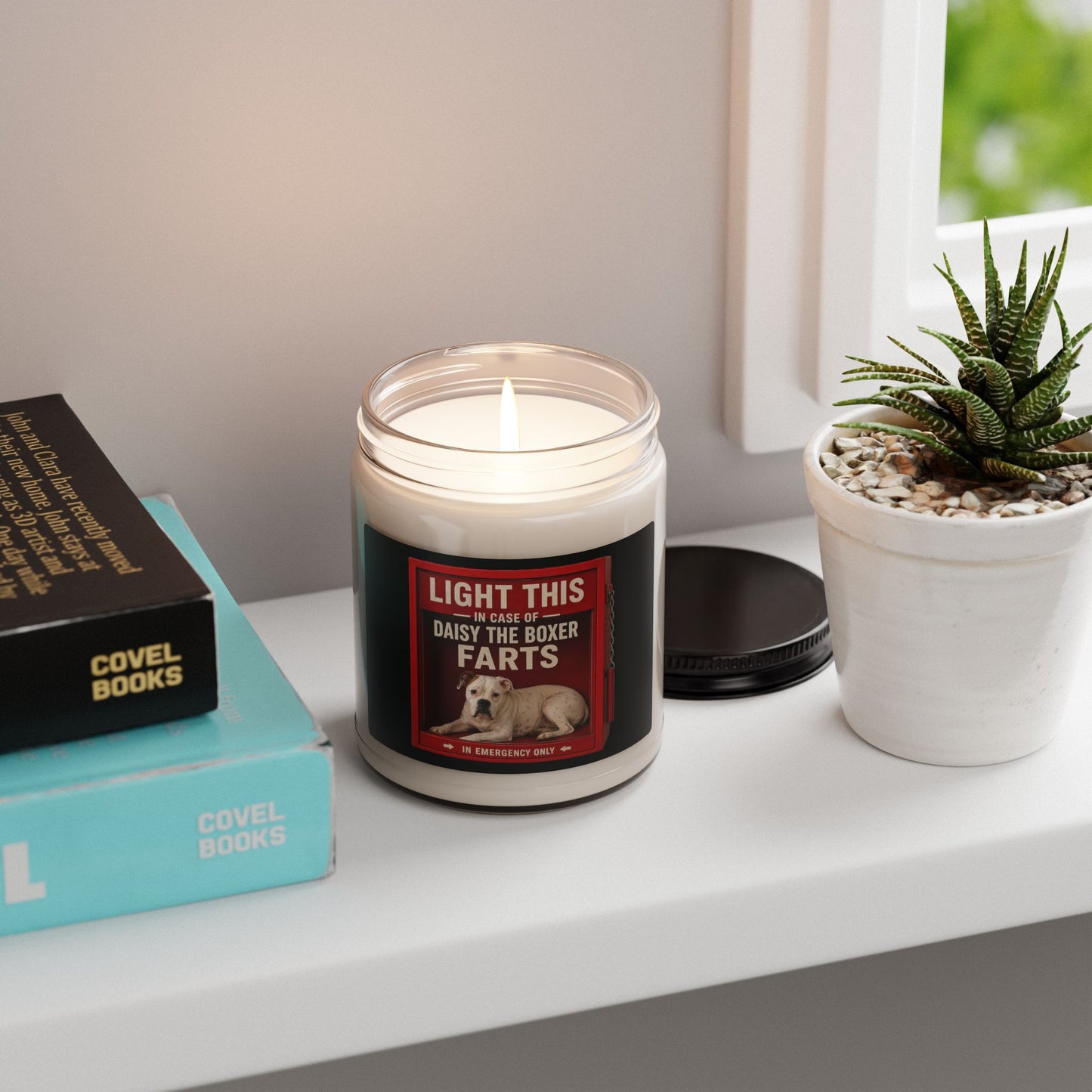 Soy Candle — "Light This In Case of Daisy the Boxer Farts" (9oz)