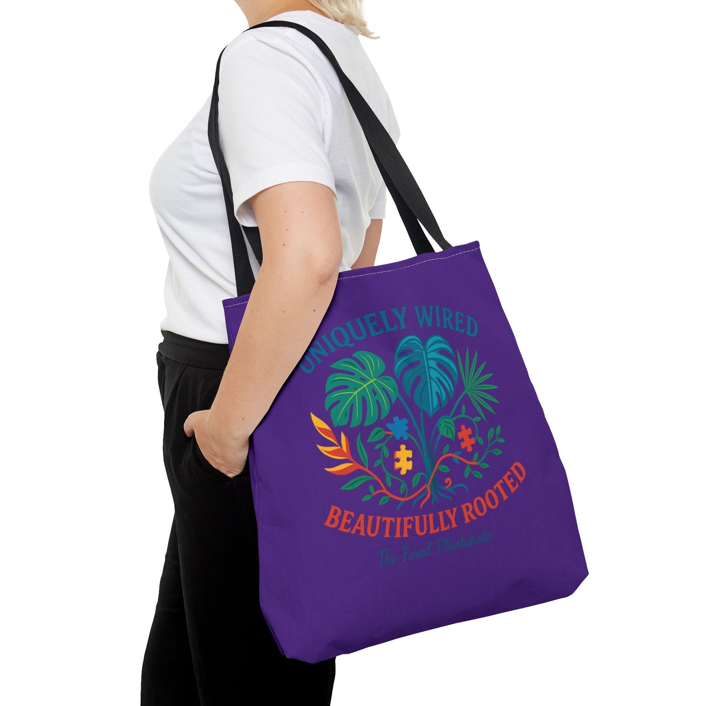 Vibrant Tropical Tote Bag - Uniquely Wired, Beautifully Rooted