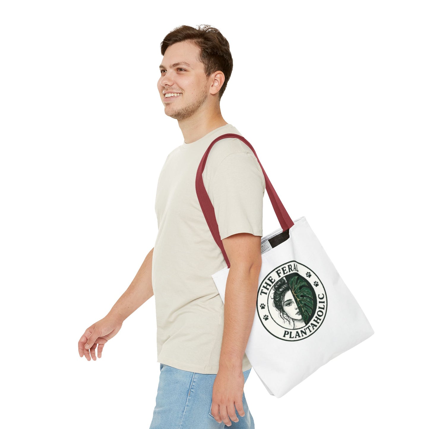 Feral Plantaholic Tote Bag | Eco-Friendly Grocery Bag, Gift for Plant Lovers, Boho Style, Greenery Accessories