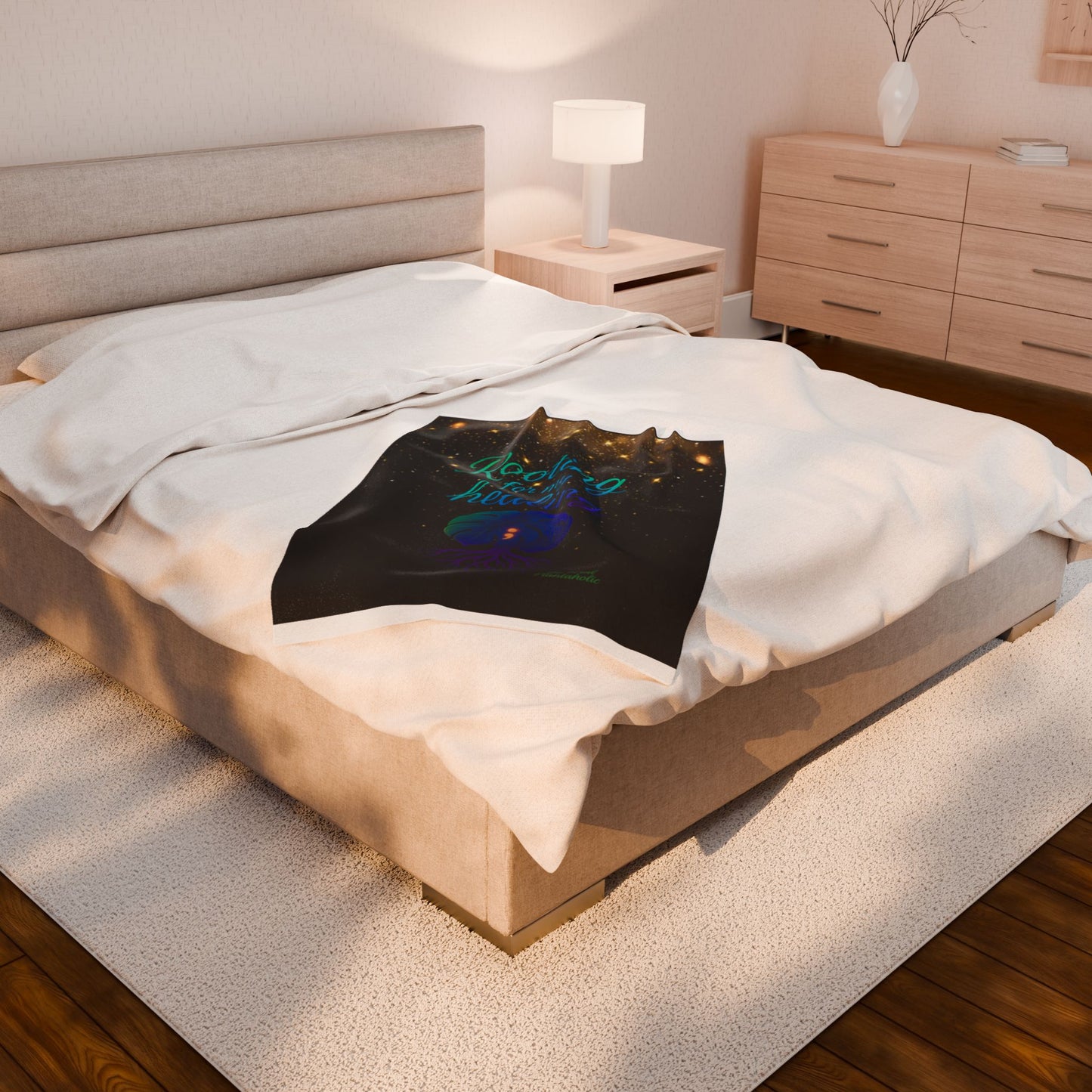 Rooting for My Healing Velveteen Plush Blanket | Cozy Throw for Self-Care, Spiritual Growth, Meditation, Wellness Gifts, Home Decor