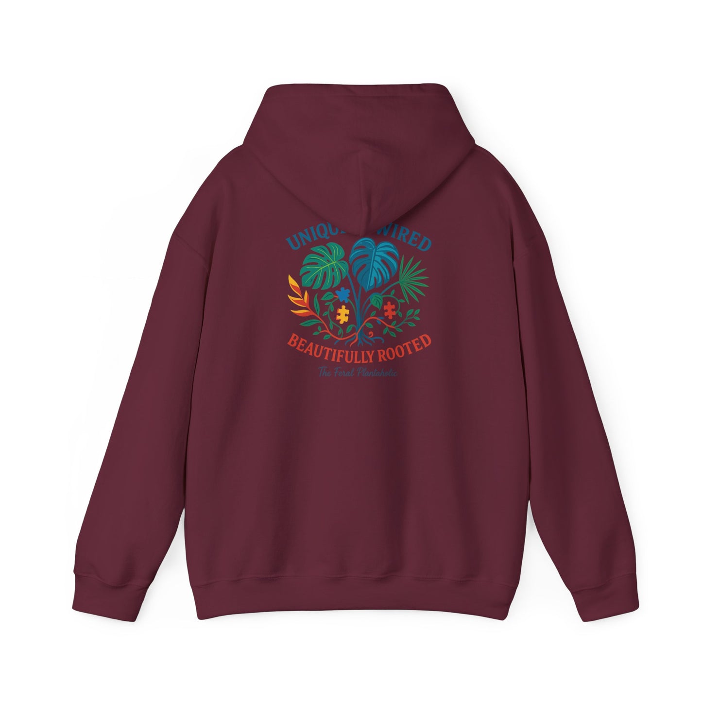 Unique Beautifully Rooted Hoodie, Tropical Sweatshirt, Unisex Hooded Sweatshirt, Casual Apparel, Eco-friendly Fashion