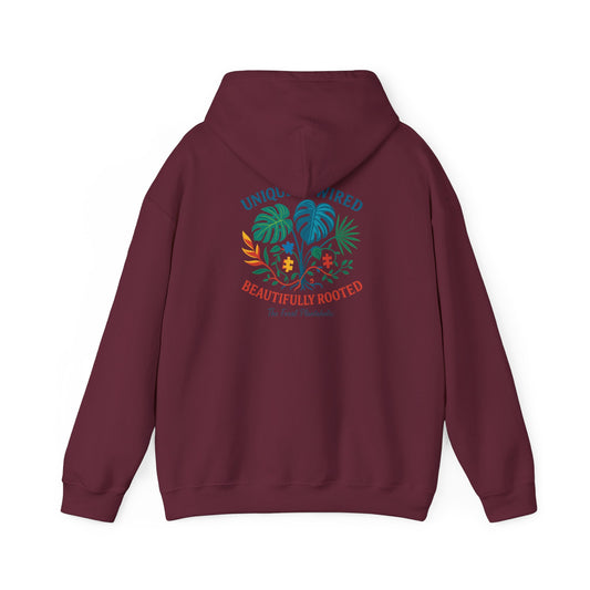 Unique Beautifully Rooted Hoodie, Tropical Sweatshirt, Unisex Hooded Sweatshirt, Casual Apparel, Eco-friendly Fashion