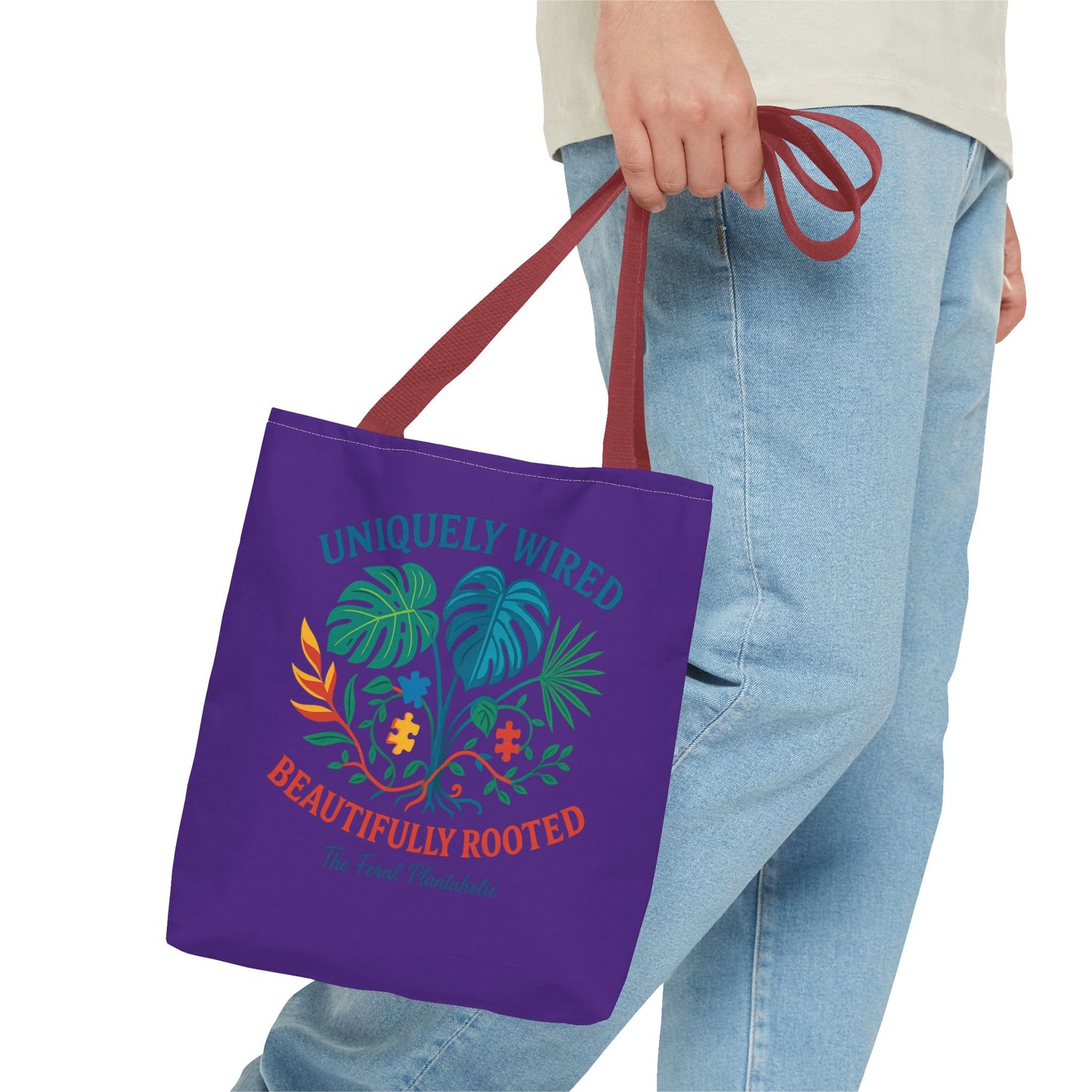 Vibrant Tropical Tote Bag - Uniquely Wired, Beautifully Rooted