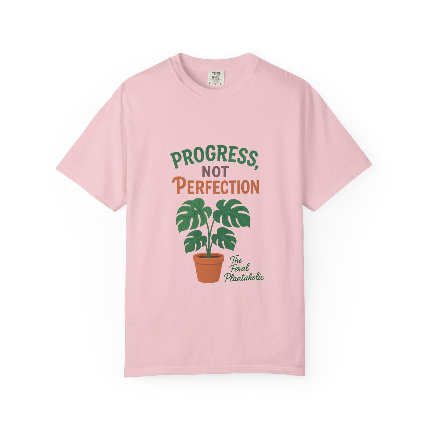 Progress Not Perfection Plant T-Shirt, Casual Unisex Tee, Gift for Plant Lovers, Eco-Friendly Fashion, Gardening Apparel, Relaxed Fit