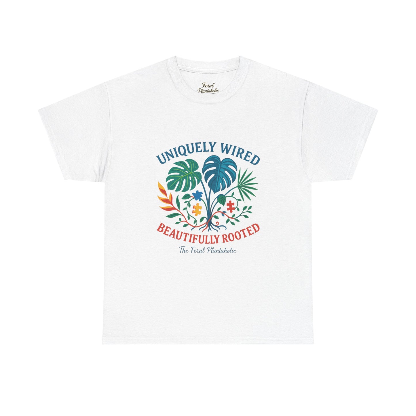 T-Shirt featuring 'Uniquely Wired, Beautifully Rooted' Design, Perfect Gift for Plant Lovers, Casual Wear, Eco-friendly Fashion, [...]