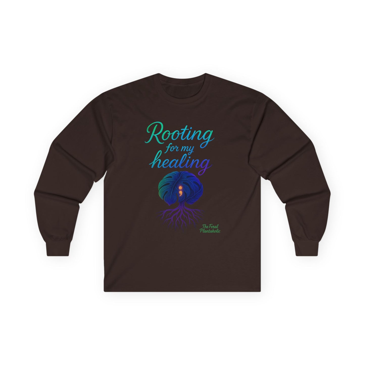Healing In Spirit Long Sleeve Tee, Unisex Cotton Tee, Rooting for My Healing Shirt, Wellness Gift, Mindfulness Apparel, Self-Care Clothing