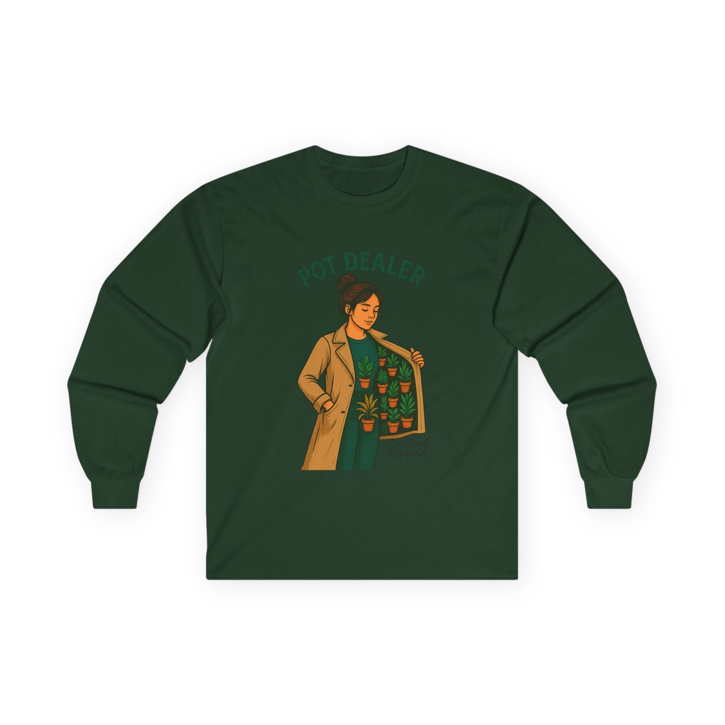 Pot Dealer Long Sleeve Tee, Fun Gift for Cannabis Lovers, Cozy Fall Fashion, Perfect for 420 Celebrations, Plant Lover Gift