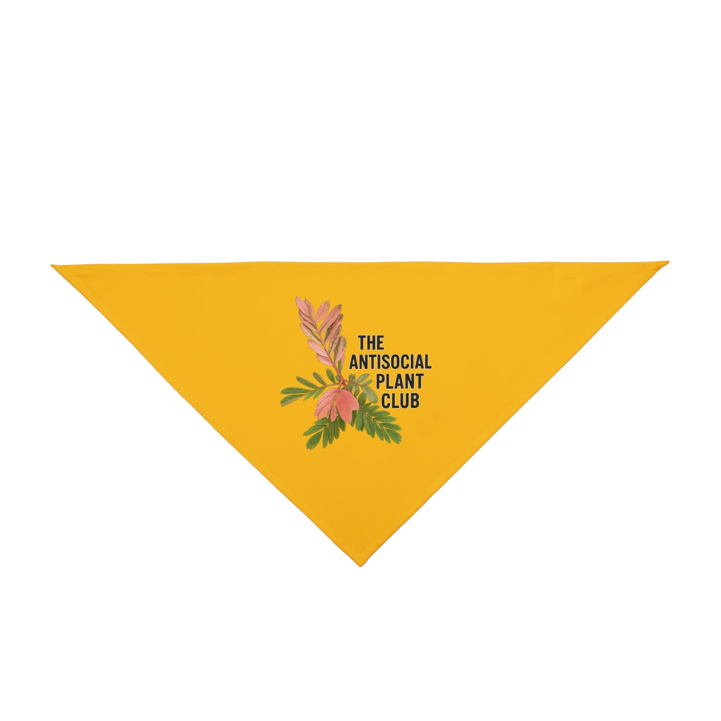 Pet Bandana — "The Antisocial Plant Club" Floral Dog & Cat Bandana, Yellow