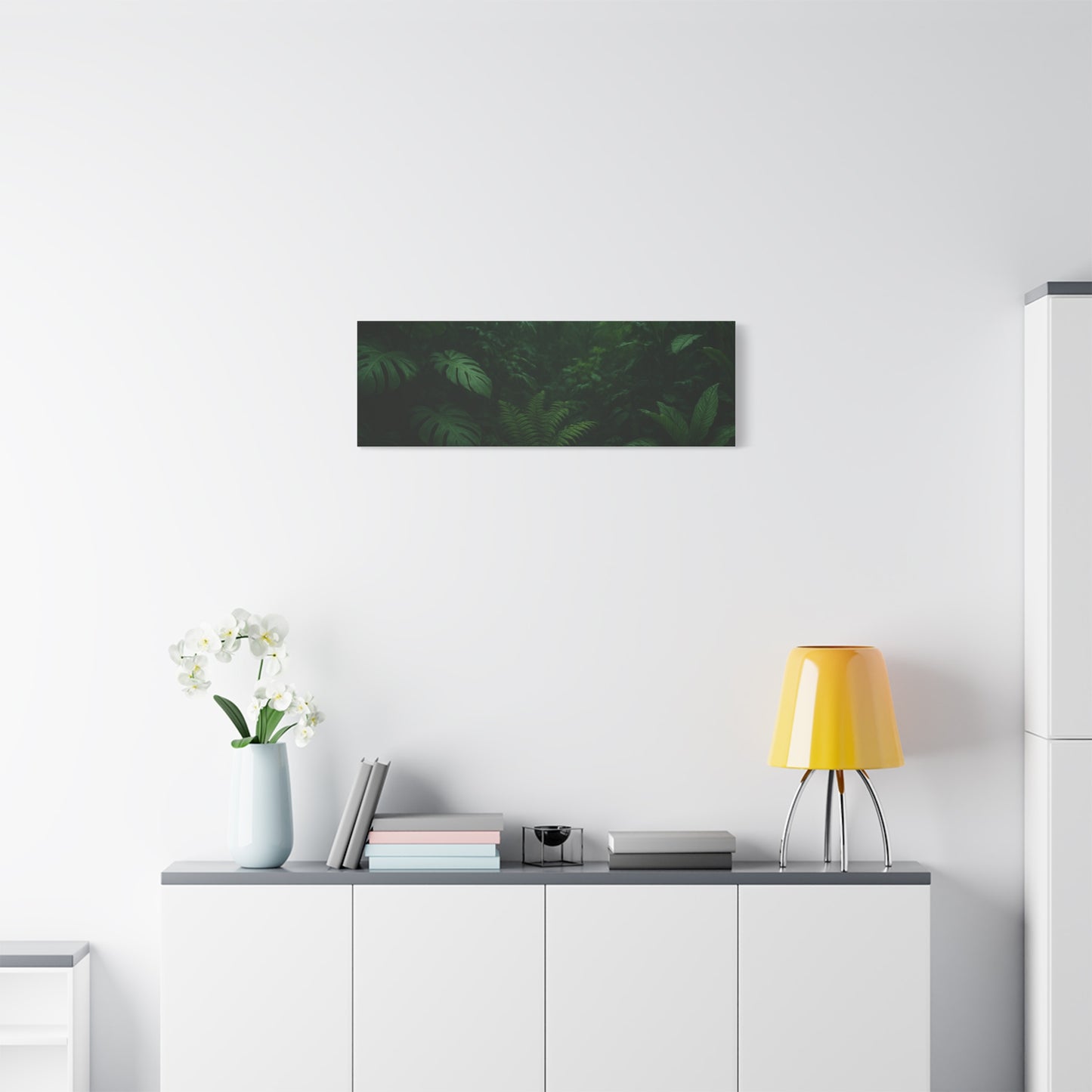 Jungle Matte Canvas Wall Art — Lush Green Tropical Forest Print (Stretched 1.25")