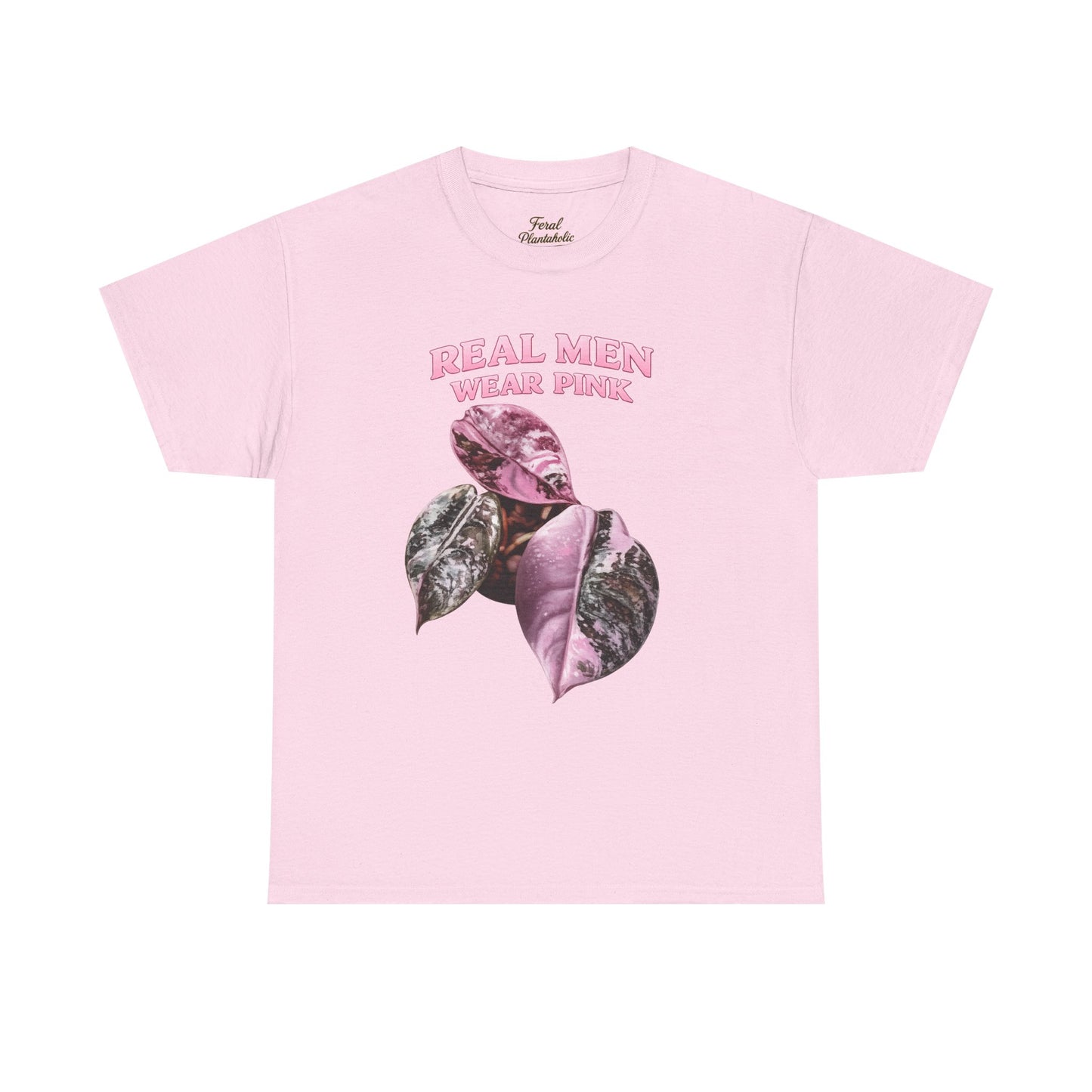 Real Men Wear Pink T-Shirt – Vintage Pink Leaf Graphic Tee