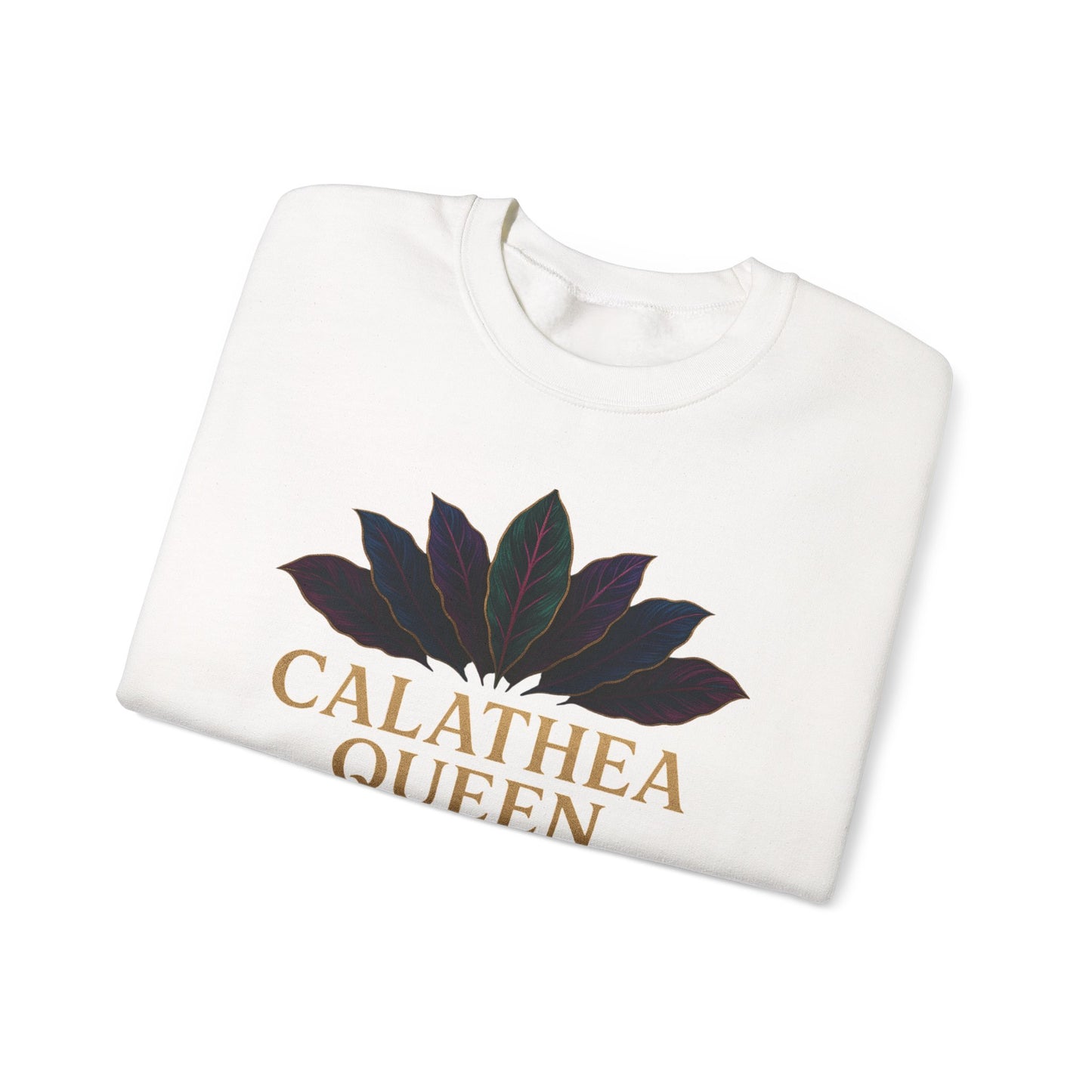 Calathea Queen Sweatshirt - Cozy Crewneck for Plant Lovers, Gift for Gardeners, Lounge Wear, Botanical Fashion, Nature Inspired Apparel