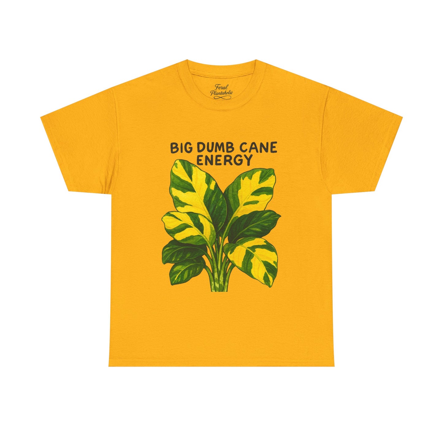Big Dumb Cane Energy T‑Shirt — Variegated Dieffenbachia Plant Tee